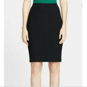 St. John Basics Black Santia Knit Pull On Pencil Skirt